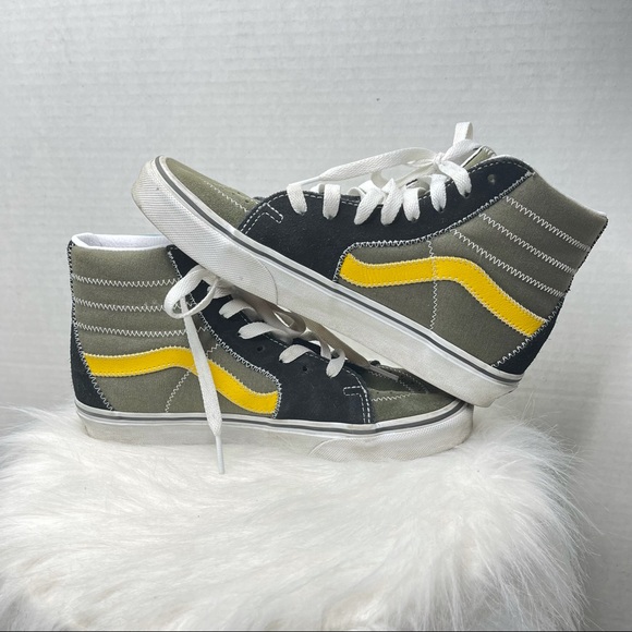 VANS SK8 Hi Top Mix Match Yellow, Green Turquoise - Picture 7 of 10